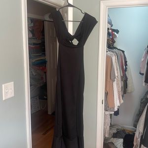 Black off the shoulder dress